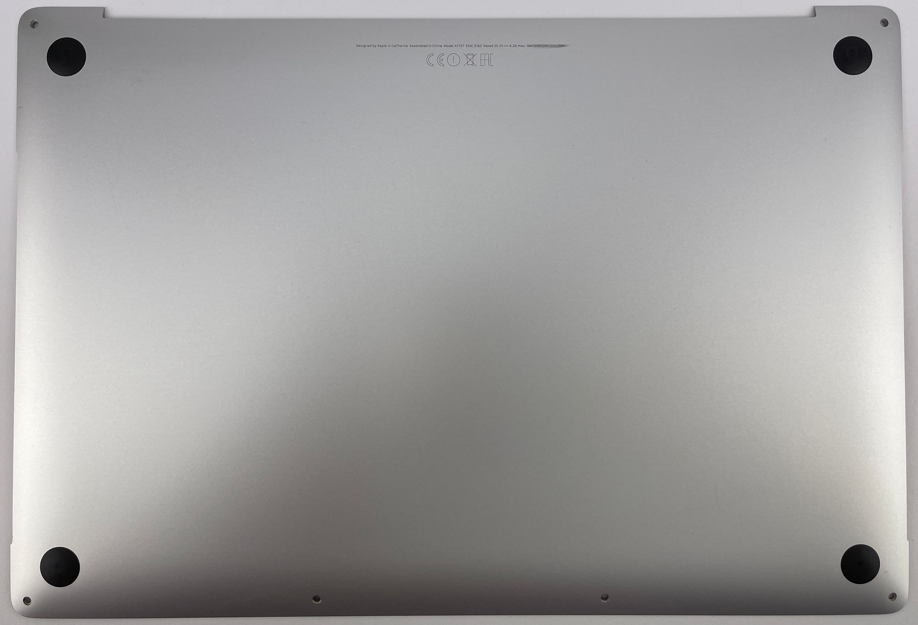 Apple MacBook Pro 15" A1707 2016 2017 Silber Bodenplatte