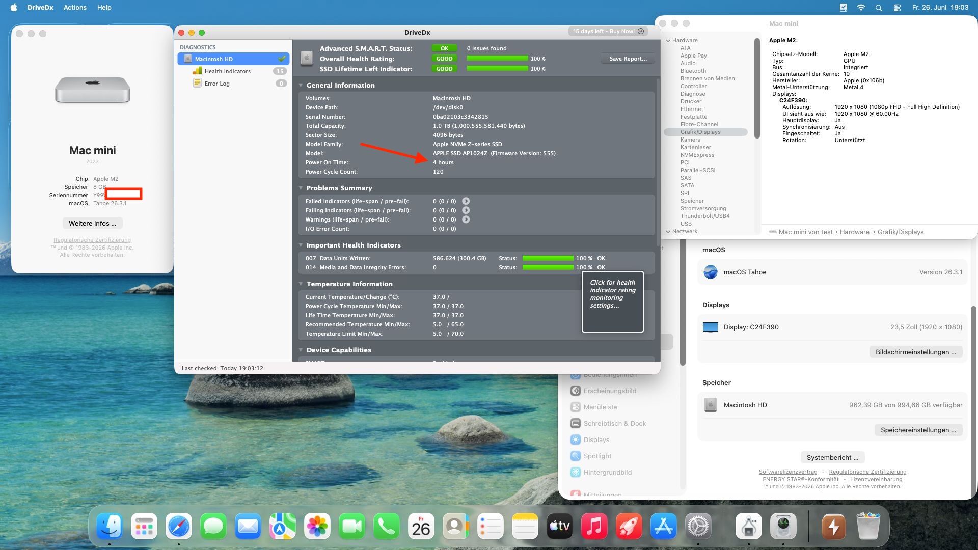 Apple Mac mini (2023) M2 10-Kern GPU - Silber