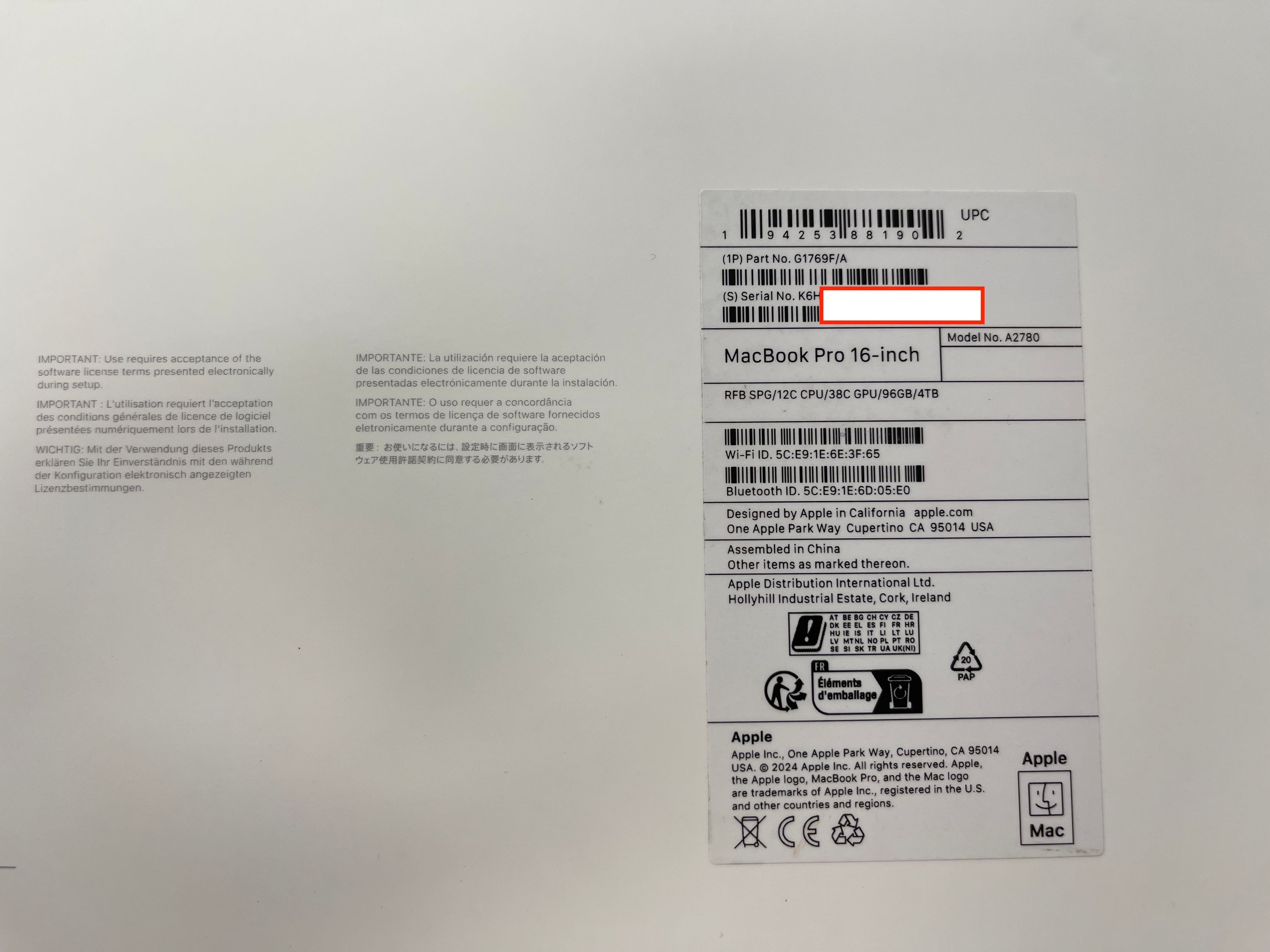 Apple MacBook Pro 16" (2023) M2 Max 38-Core - Silber