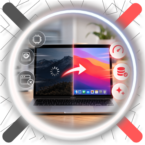 Grafik Blogbeitrag MacBook schneller machen