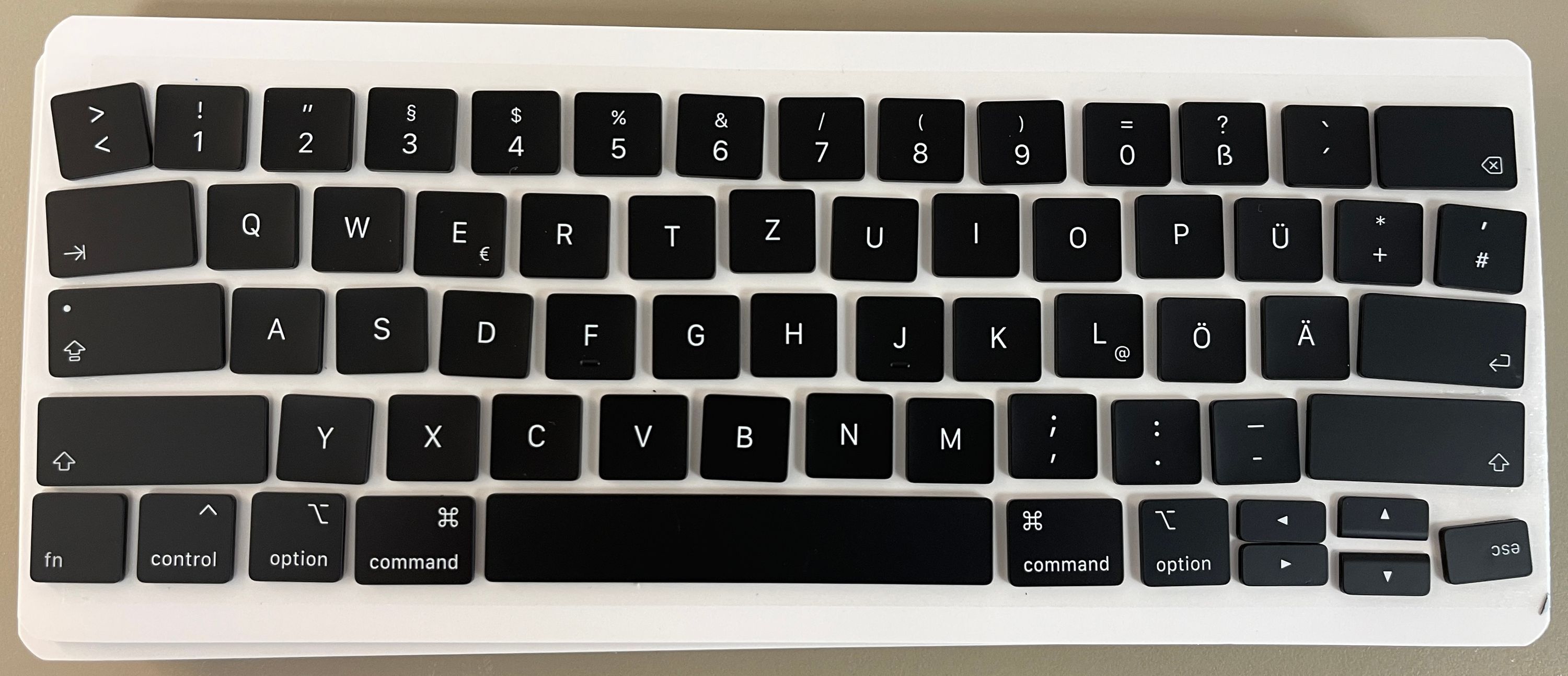 Apple Tasten Set Tasten Kappen QWERTY US auf QWERTZ Deutsch Hybrid Layout