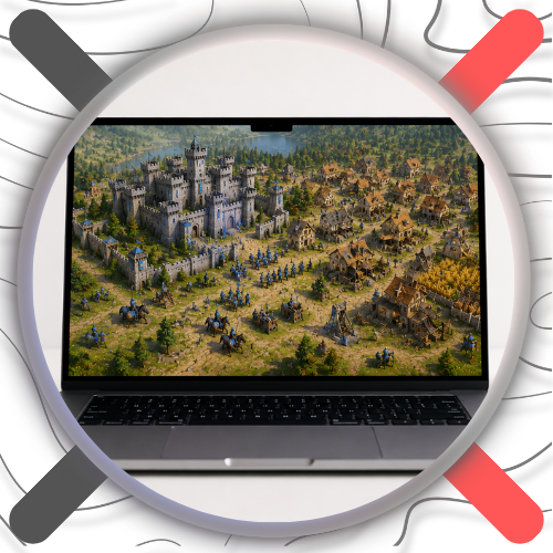 Grafik Blogbeitrag  Computerspiele auf dem Mac