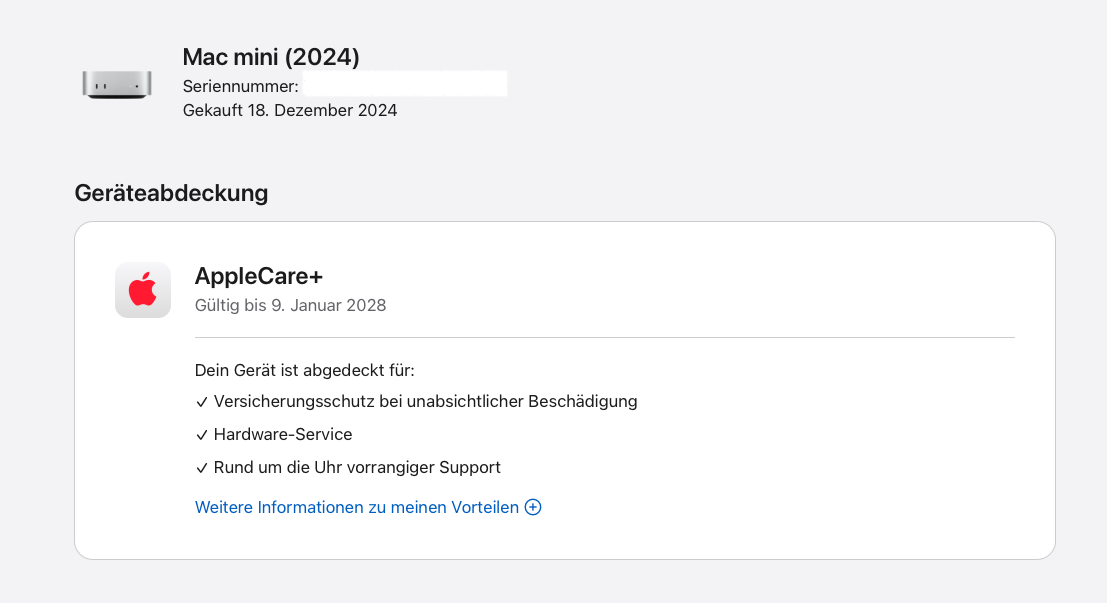 Apple Mac mini (2024) M4 10-Core GPU Silber