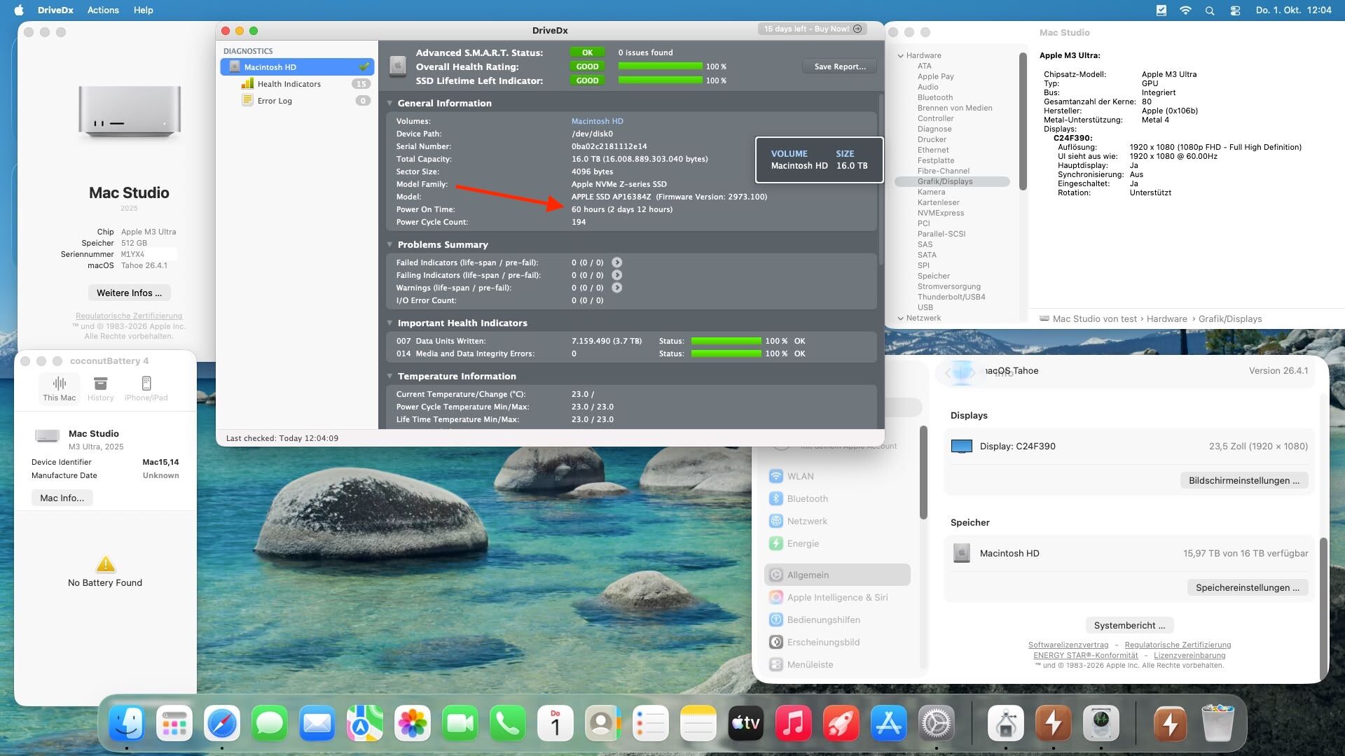Apple Mac Studio (2025) M3 Ultra 32-Kern - Silber