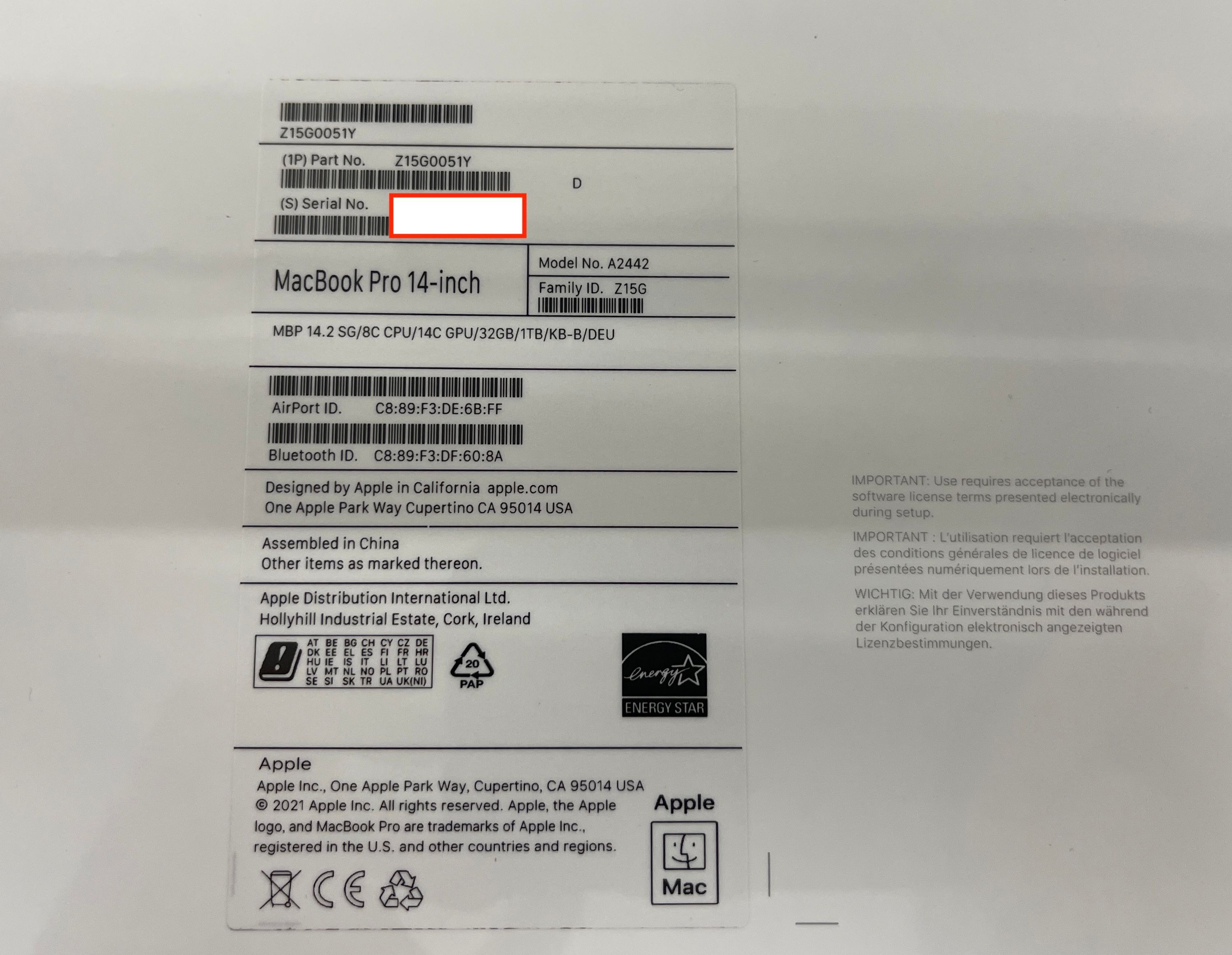 Apple MacBook Pro 14" (2021) M1 Pro - Space Grau