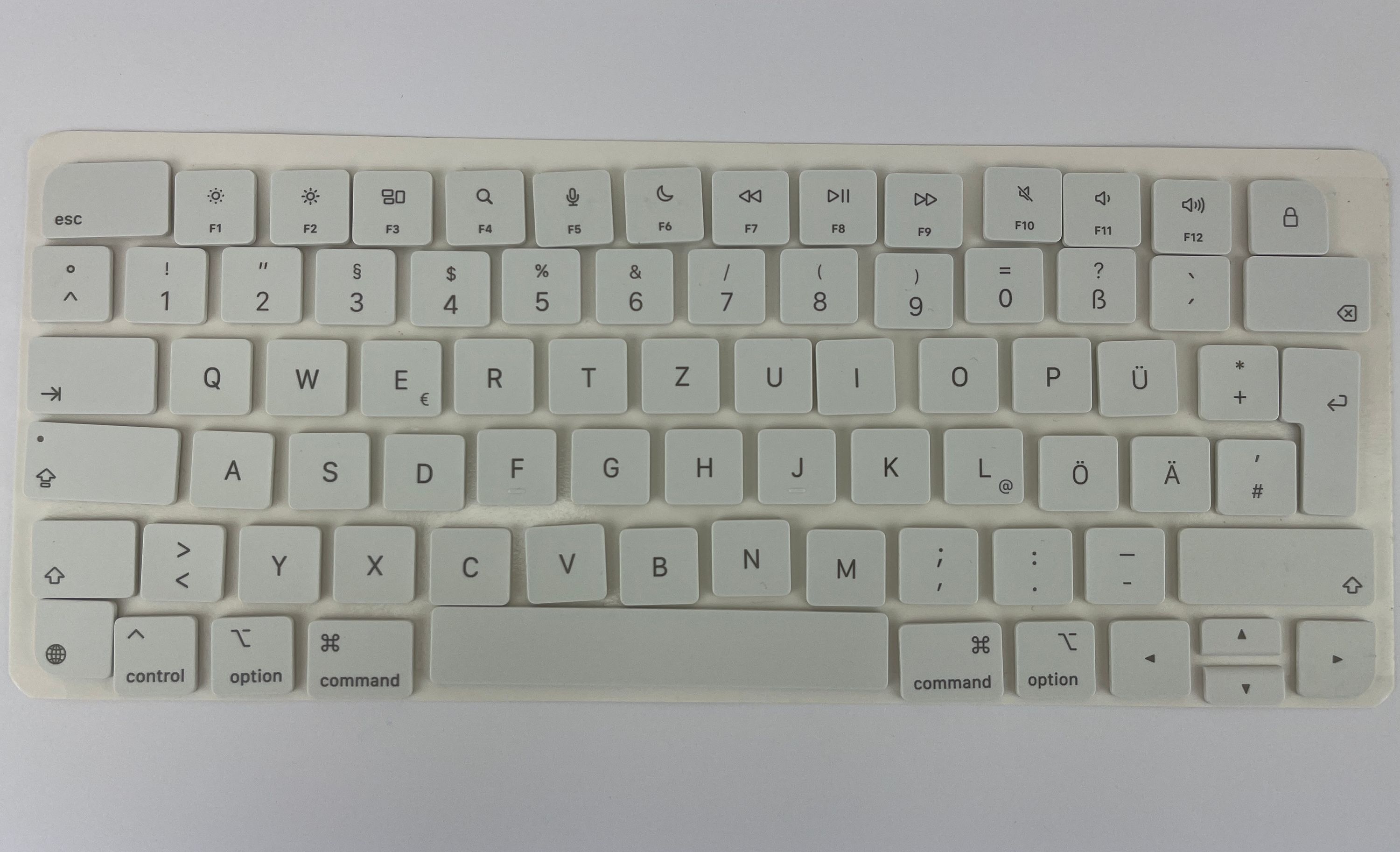 Apple Tasten Set QWERTZ weiß/grau, passend für alle Apple Keyboard ab 2021, mit und ohne Touch ID