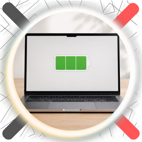 Grafik Blogbeitrag MacBook Akku schonen