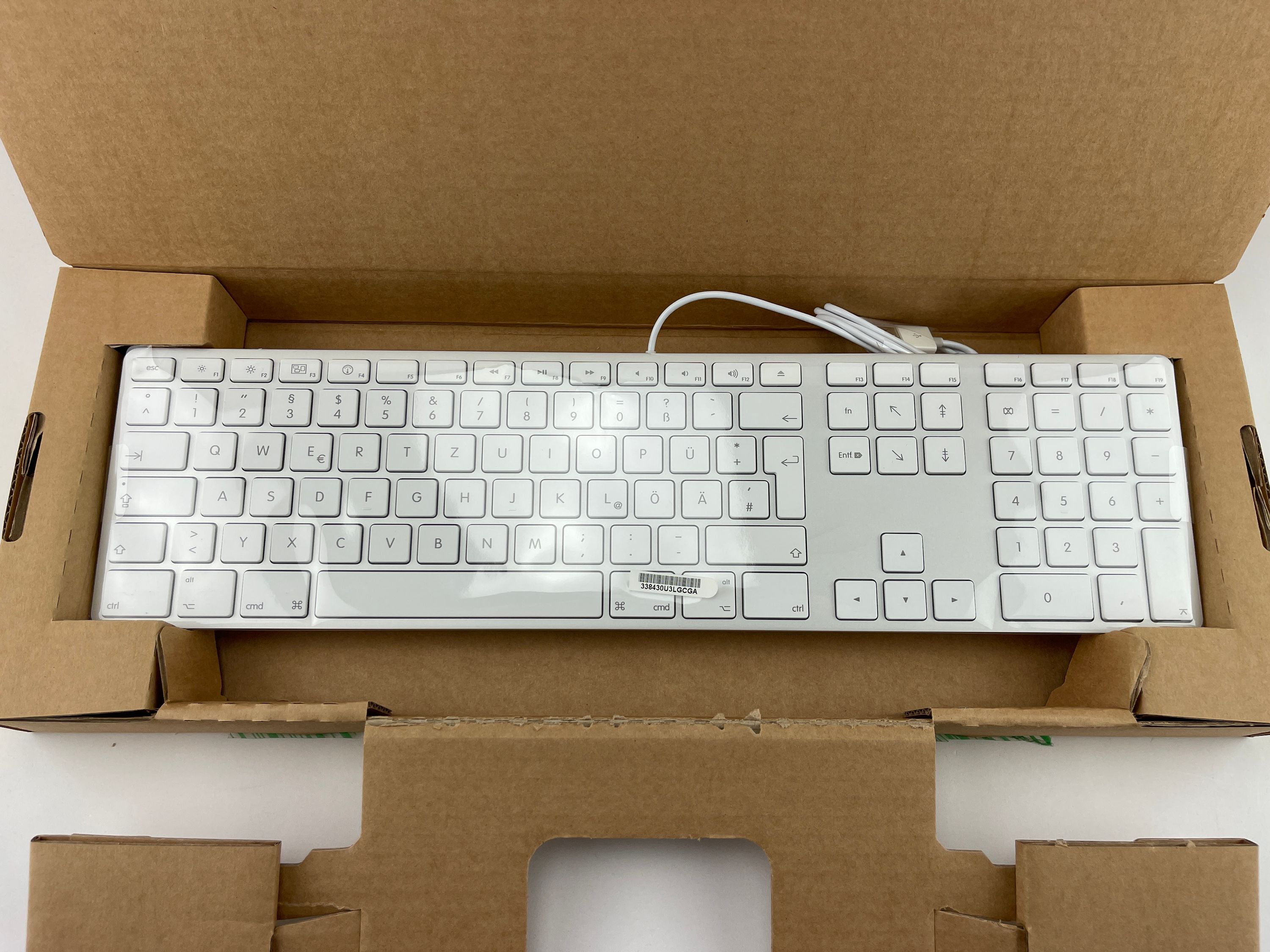 Apple Keyboard Ziffernblock Weiß QWERTZ MB110D/A A1243