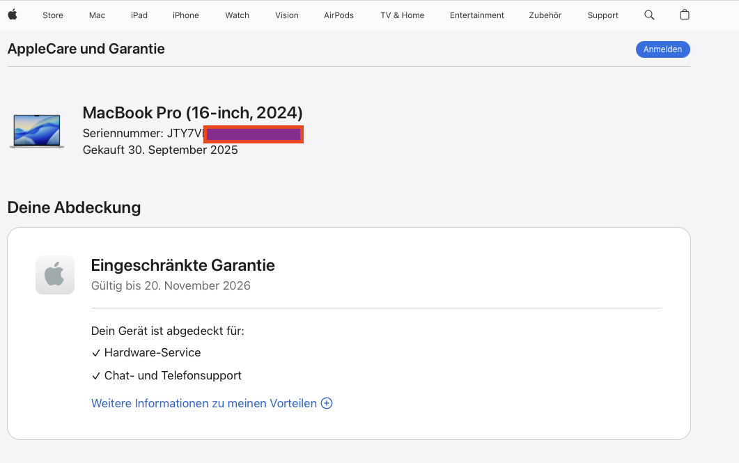 Apple MacBook Pro 16" (2024) M4 Pro 20-Core - Silber