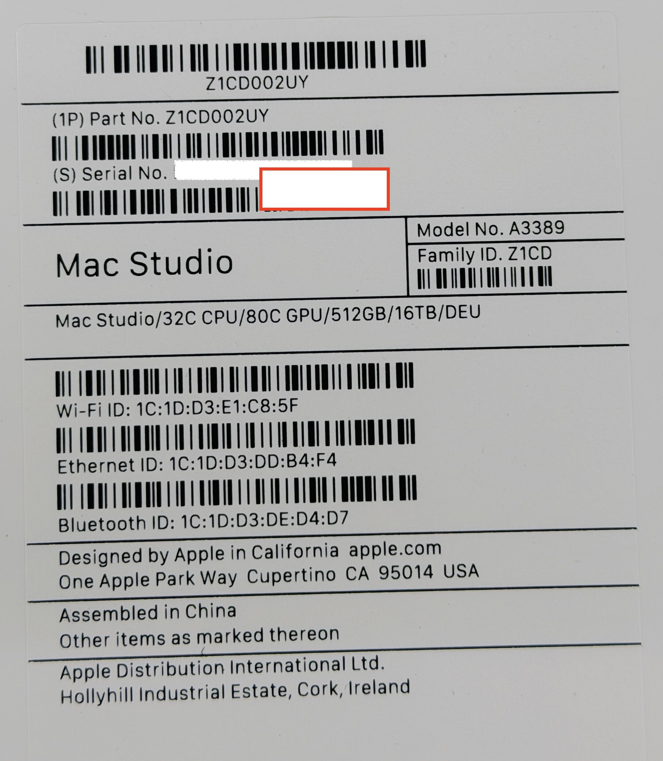 Apple Mac Studio (2025) M3 Ultra 32-Kern - Silber