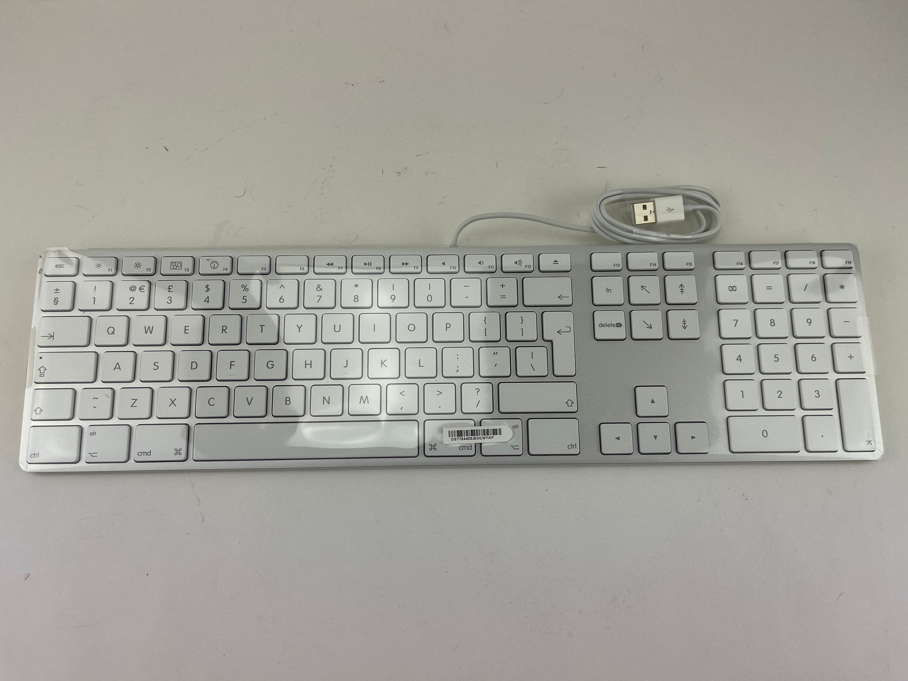 Apple Keyboard Ziffernblock Weiß QWERTY UK / Englisch A1243