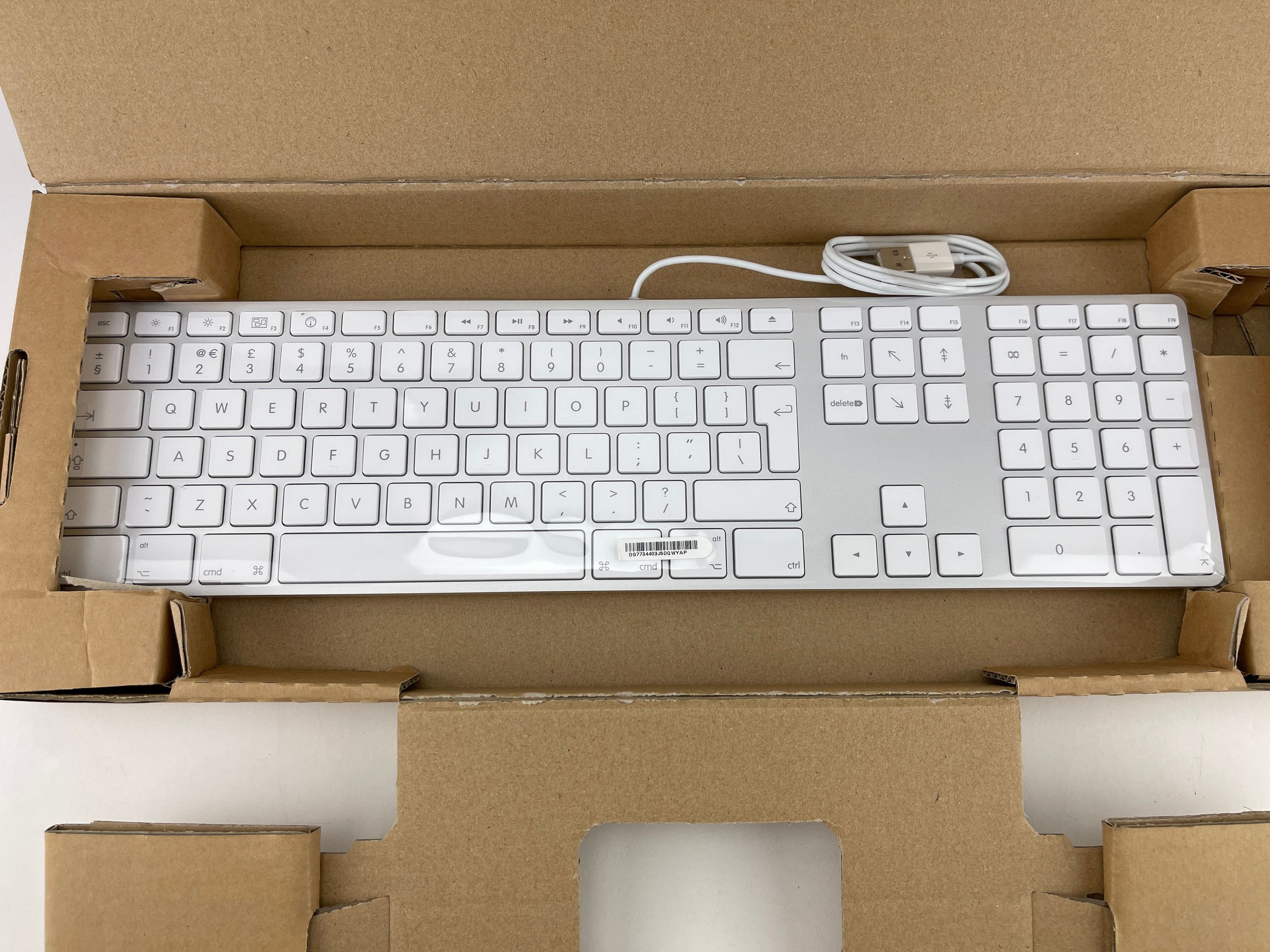Apple Keyboard Ziffernblock Weiß QWERTY UK / Englisch A1243